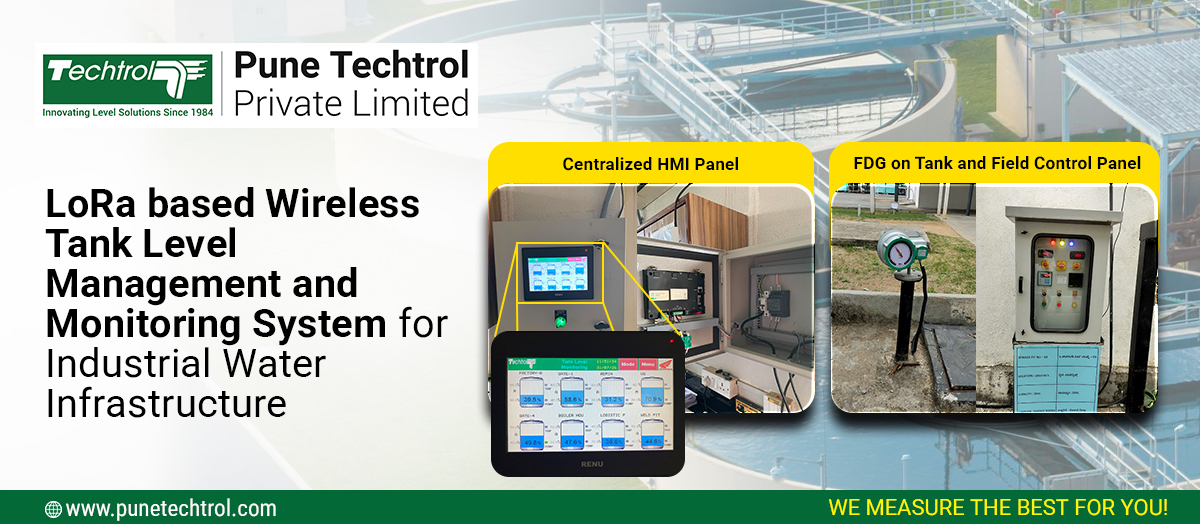 LoRa Based Wireless Tank Level Management and Monitoring System for Industrial Water Infrastructure